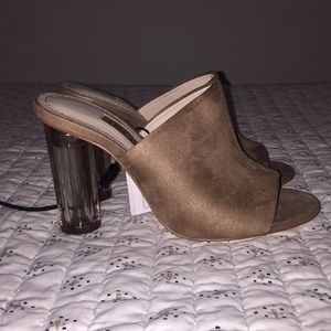 Zara mules with clear heel